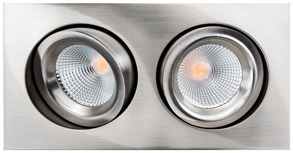 Downlight LED SG Junistar Lux Square 2×7W 1040lm 930 IP20/IP44 42° REG 175×95arg
