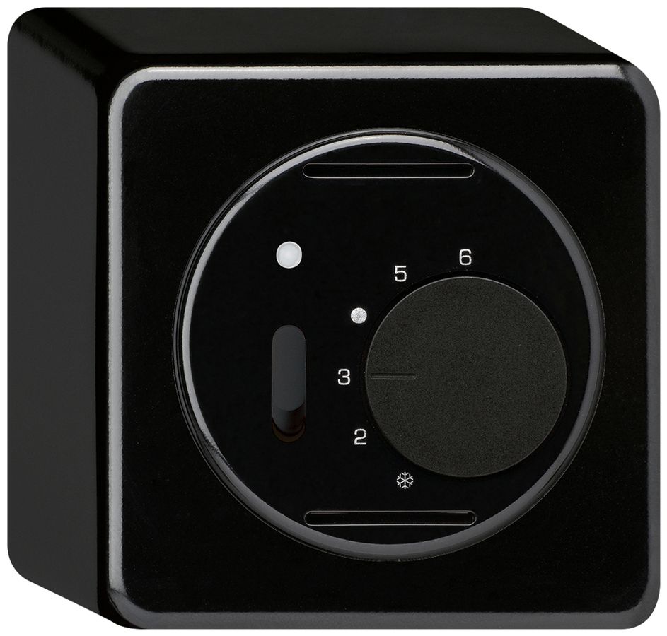 Termostato ambiente AP BASICO nero con interruttore