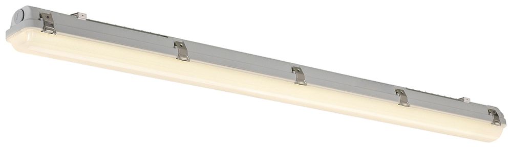 LED-Feuchtraumleuchte SLV WATERPROOF 36W 4470lm 840 IP66 DALI DIM 1236×80mm grau