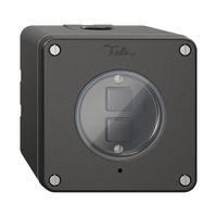 Pulsante KNX NAP 2× NEVO RGB con sensore di temperatura nero