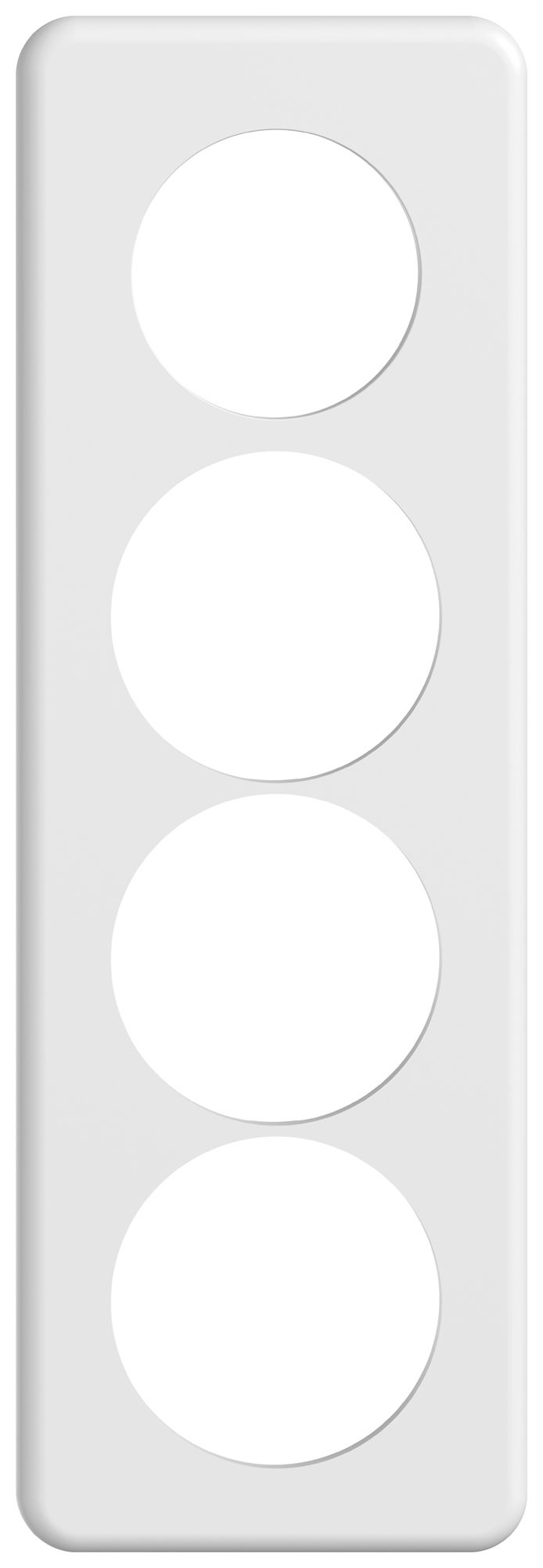 UP-Abdeckplatte STANDARDdue SNAPFIX® 4×1/1×4 1×Ø50 3×Ø58 90×270mm ws