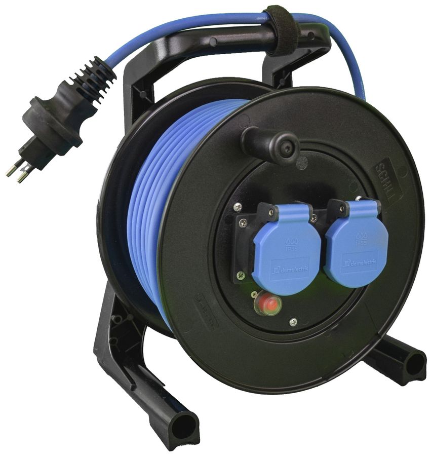 Kabelrolle DEM GT 235 2×T13 3×1.5mm² 25m Stecker T13 IP55