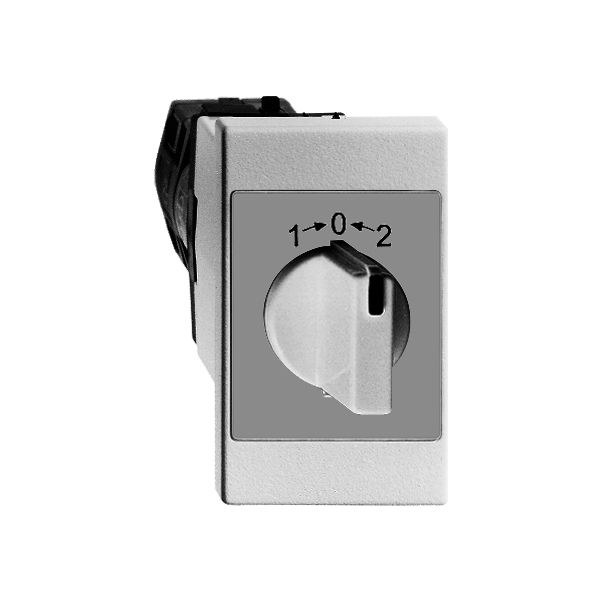 EB-Schwenktaster Feller, 1L, mit Drehgriff, ws, "1→0←2"