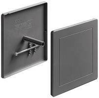 Steckdeckel HSB Weibel 130×130mm Design EDIZIO.liv Kunststoff dunkelgrau