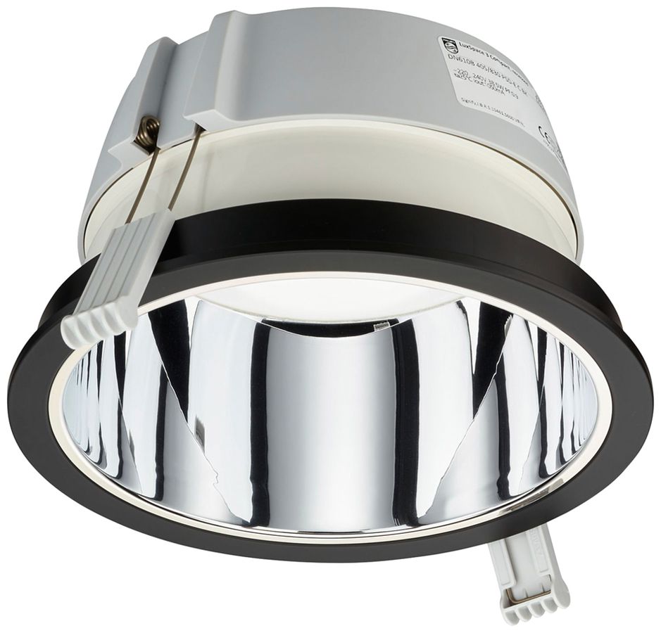 Downlight LED Philips LuxSpace Compact C 10.8W 2000lm 840 WB Ø214mm nero
