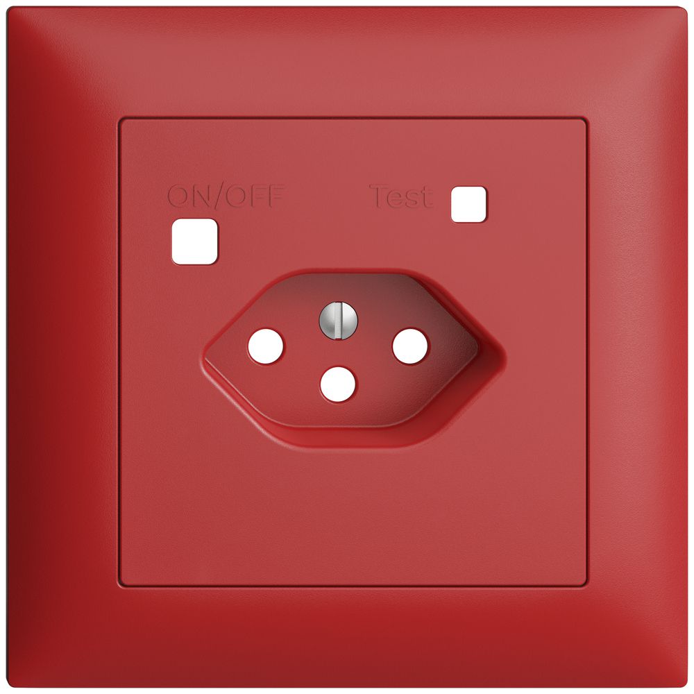 Frontset EDIZIOdue zu FI-Steckdose FMI, T13, berry