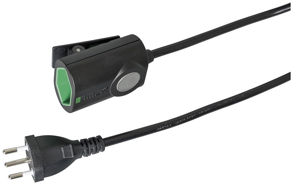 Prolunga Steffen spina T12 presa T13 con molletta di fissaggio 5m nero