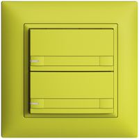 UP-Taster KNX 2-fach EDIZIOdue colore lemon RGB mit LED mit Papiereinlage