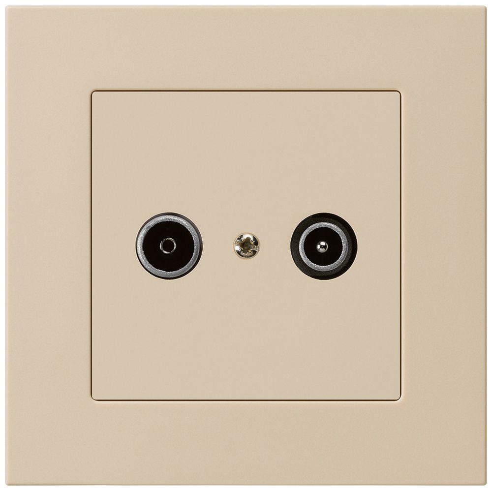 UP-Antennendose kallysto.pro R/TV 23dB Durchgangsdose beige