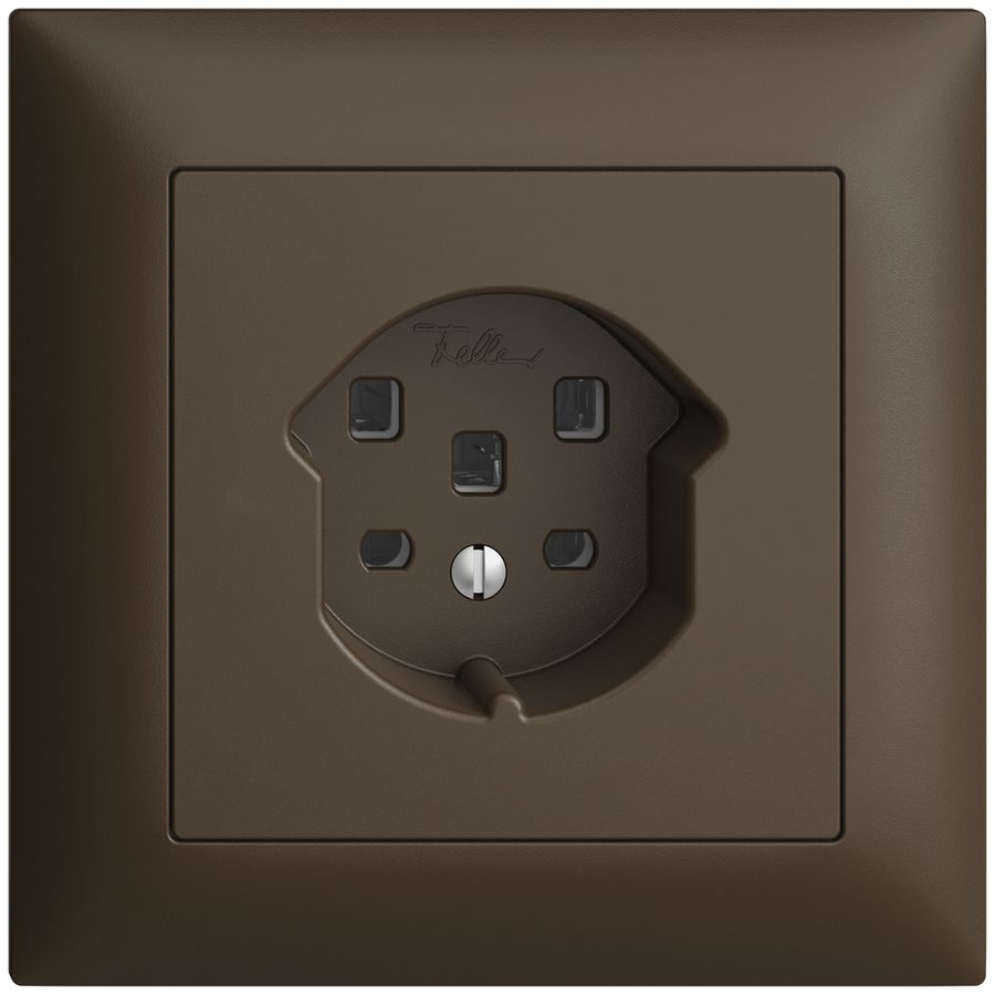 UP-Steckdose EDIZIOdue T25 16A coffee, mit Steckklemmen