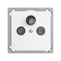 EB-Stichdose SAT/TV DB52 EDIZIOdue weiss mit IEC/F-Anschluss