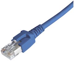 Câble patch RJ45 Dätwyler 7702 4P, cat.6A (IEC) S/FTP LSZH, bleu, 0.5m