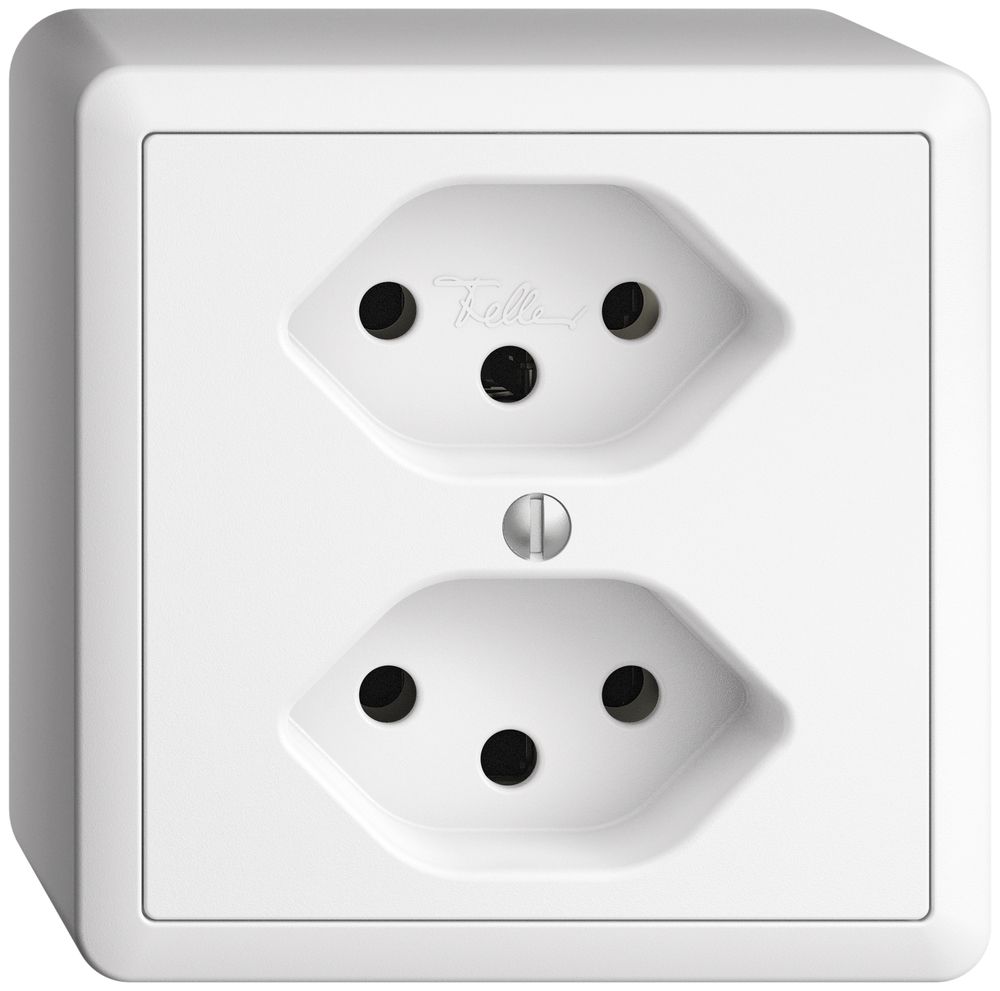 Prise AP EDIZIOdue 2×T13 blanc