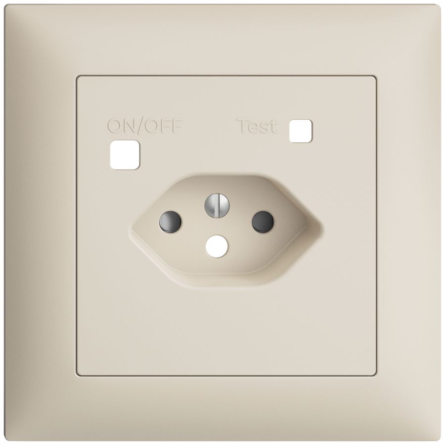 Kit frontale EDIZIOdue per presa FI FMI, T13, shutter, crema