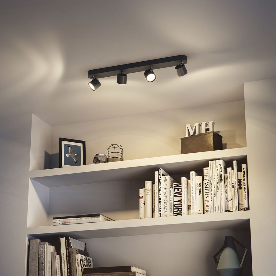 LED-Spot Philips STAR 18W 2000lm 2700K 45° DIM 560×60mm schwarz 4×Spot