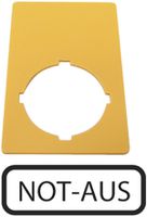 Plaquette indicatrice ETN RMQ Not-Aus, jaune