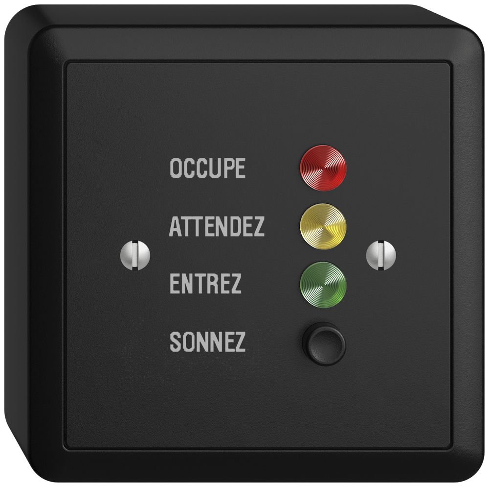 Station de porte AP EDIZIOdue pour signaux d'appel, noir, français