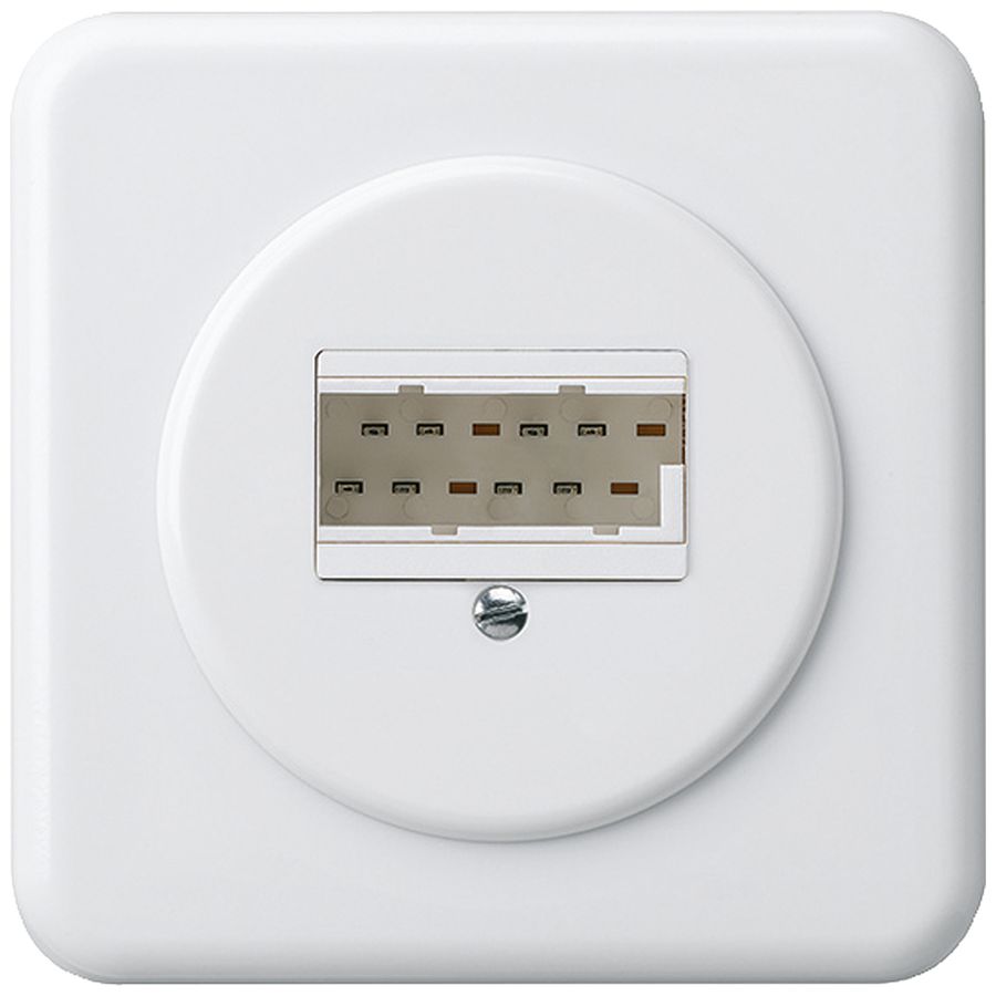 UP-Anschlussdose basico 2×TT83 weiss