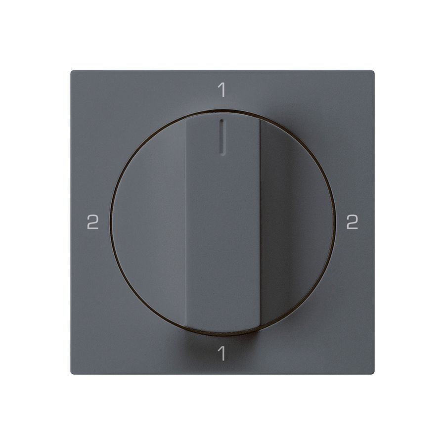 Frontset für Drehschalter S3 anthrazit 60×60mm kallysto 2-1-2-1