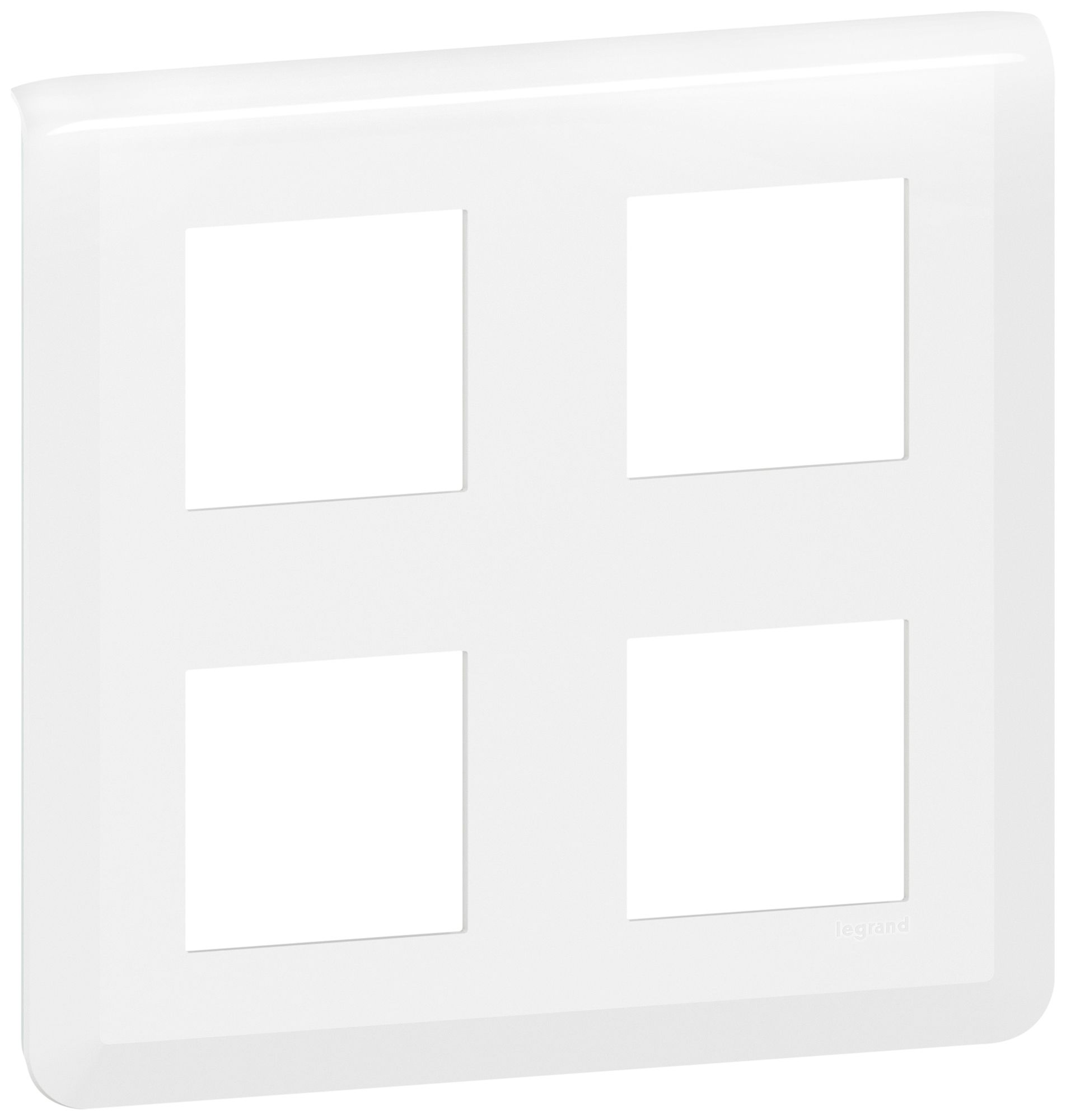 Abdeckrahmen MOS 4×2 Module quadratisch weiss