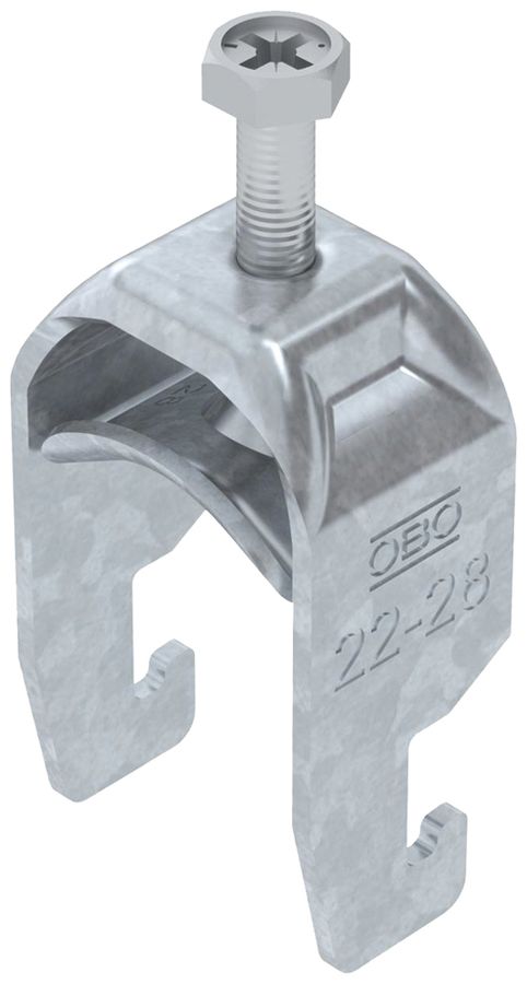 Fixation rapide BET 2056 pied à U métal 22…28mm 1×câble acier Zn-ch-im