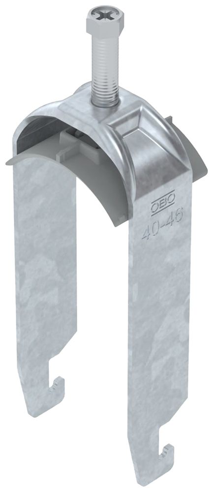 Fixation rapide BET 2056 pied à U mat.synthétique 40…46mm 2×câble acier Zn-ch-im