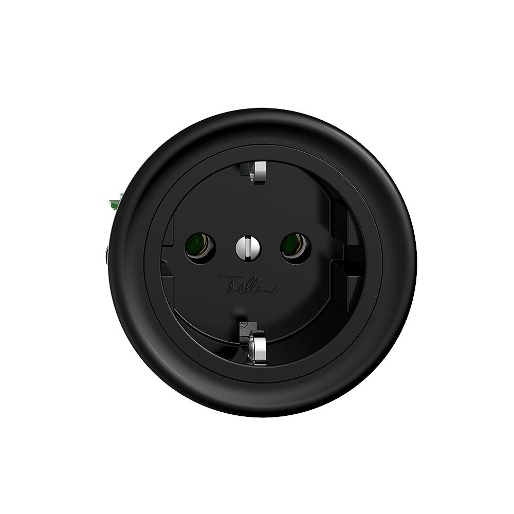 SCHUKO-Steckdose Sdue Q 16A, 250VAC, L+N+PE schwarz