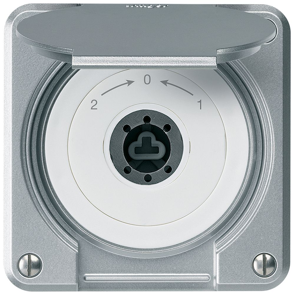 Contatto rotativo a chiave INC robusto IP55 alluminio coper.s.cilindro inv.combi