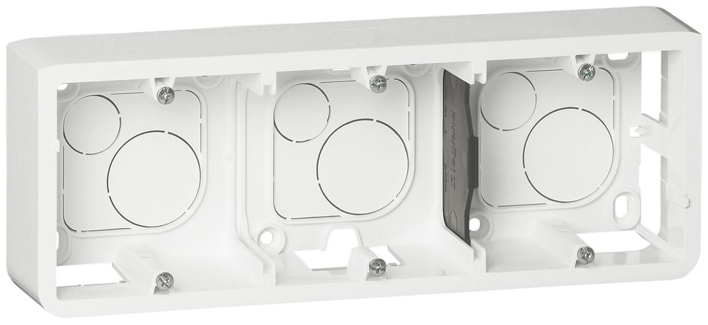 AP-Gehäuse MOS 1×2×3Module weiss Tiefe=40mm
