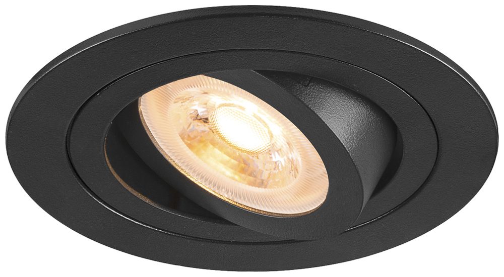 Downlight LED SLV NEW TRIA 75 GU10 1×10W REG Ø93mm nero