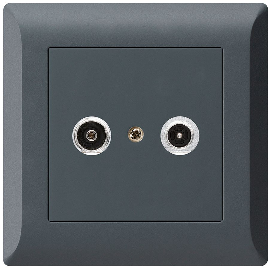 UP-Antennendose kallysto.line R/TV 10.5dB 2GHz anthrazit