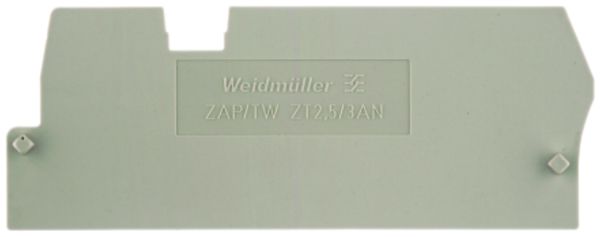 Abschluss-/Zwischenplatte Weidmüller ZAP/TW ZT2.5/3AN 71.05×27mm beige