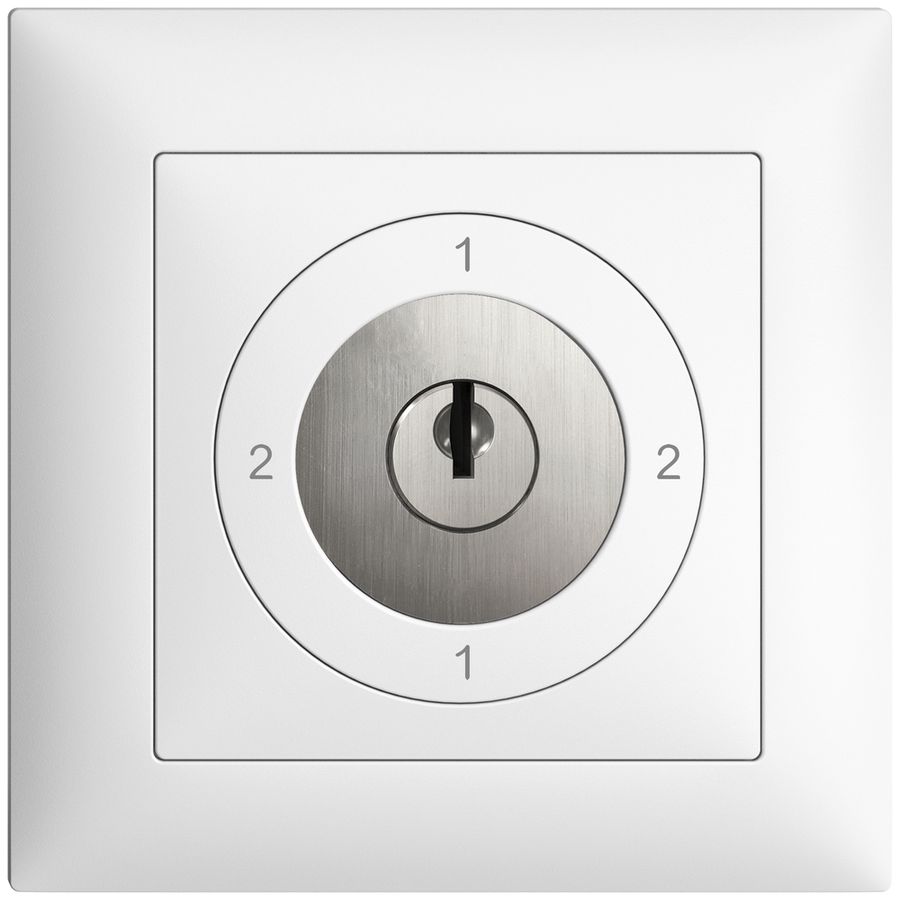 Interrupteur rotatif ENC EDIZIOdue 3/3P blanc, avec serrure de sûreté