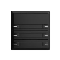 Tasto univ. INC 6×1t mors. a vite EDIZIOdue nero con carta+LED