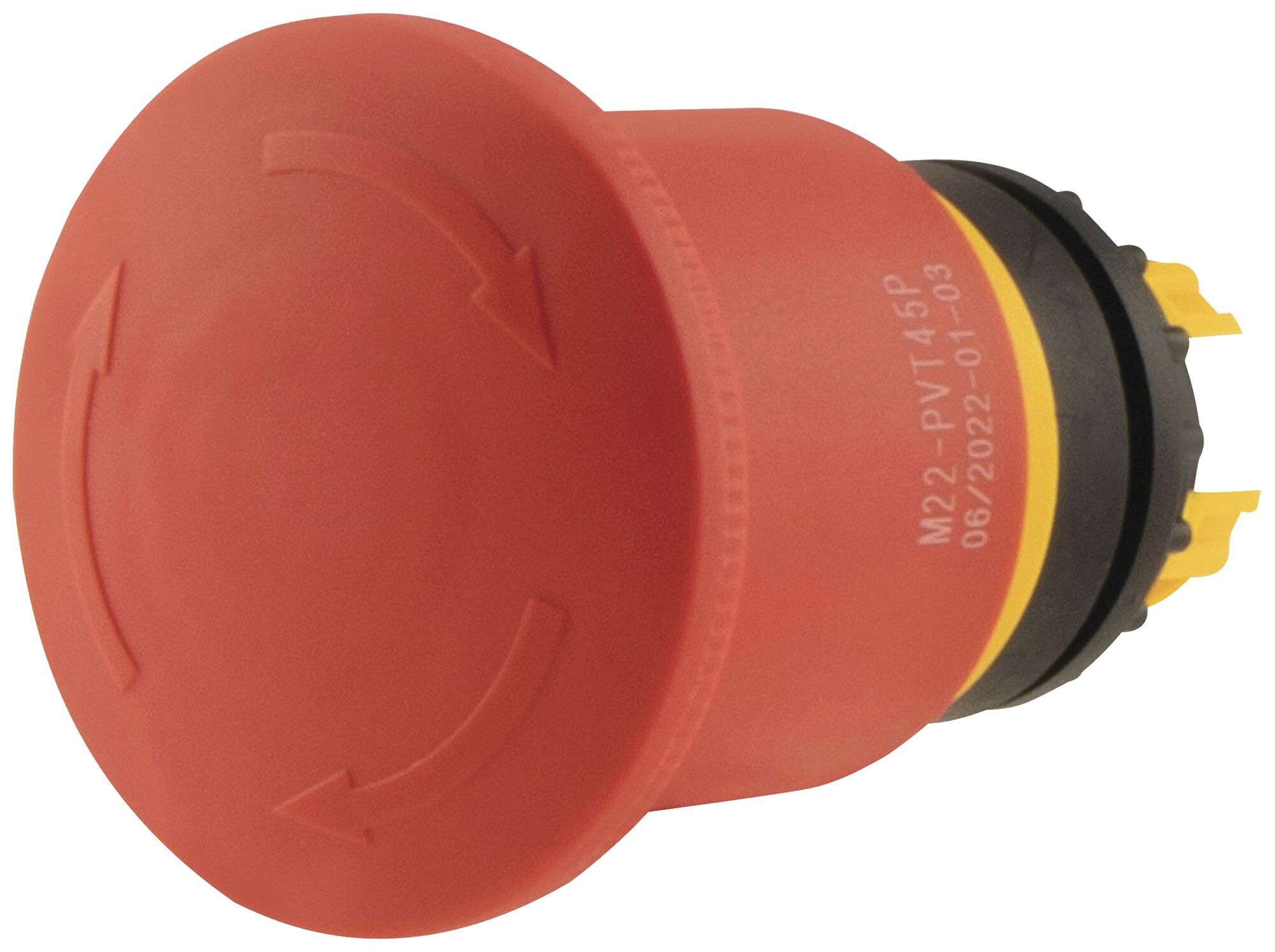 Poussoir à champignon Eaton M22-PVT45P rouge Ø45mm haut IP67/IP69K