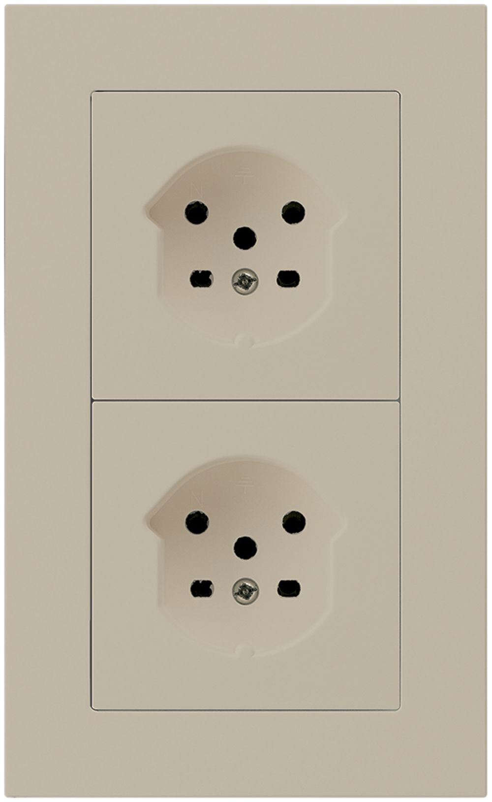 Combi ENC 2×1 HA kallysto.pro 2×type 15 avec bornes enfichables beige