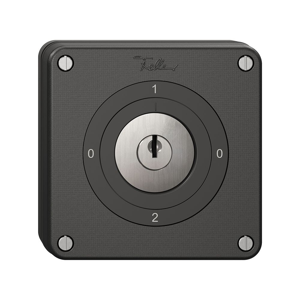 Interrupteur rotatif NUPU NEVO, 2/2L, avec serrure&2 clés, KS, 0-1-0-2, noir