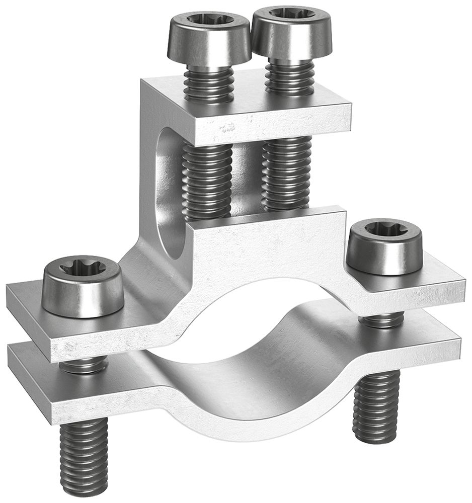 Erdleitungsbride AGRO 3/8…3/4" (16.6…26.5mm), 1×4…50mm²/Ø8mm