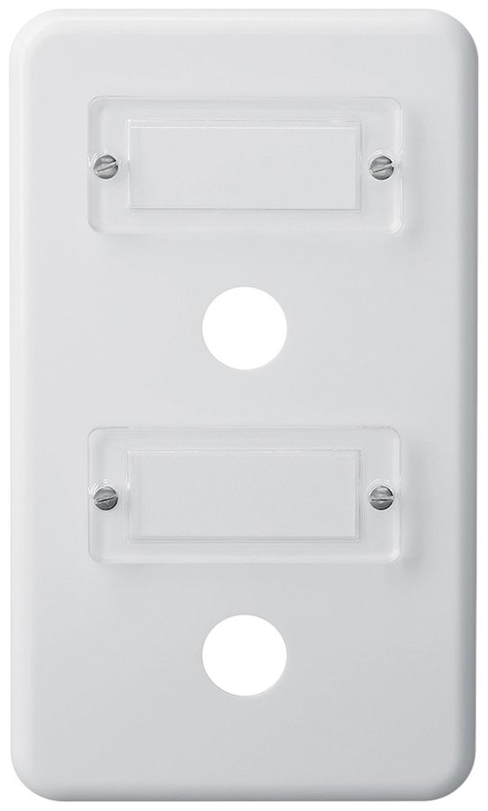 Plaque de recouvrement ENC basico I-I 16+16mm blanc