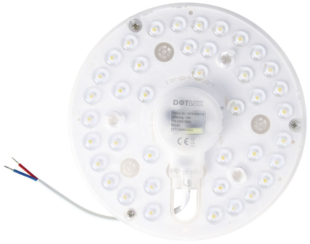 LED-Modul QUICK-FIXplus Ø180×35mm, 16W, 4000K, 1900lm, 170°, IP40