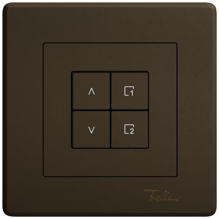 Station secondaire stores ENC EDIZIO.liv Wiser SNAPFIX® 1 scène 4 touches br