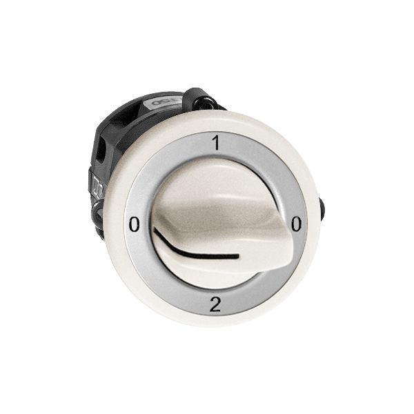 UP-Drehschalter FH 2/3P weiss mit Drehgriff