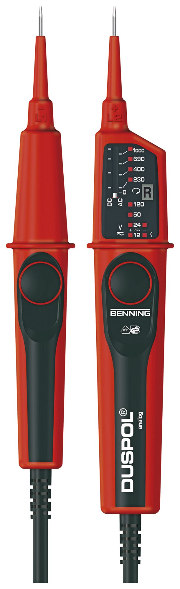 Spannungsprüfer Benning analog 12…1000VUC Cat IV 600V IP65