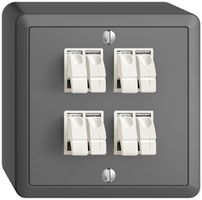 AP-Audiodose FX 4×dunkelgrau ITplus Klemmanschluss für 4 LS