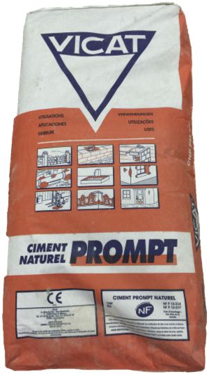 Ciment rapide PROMPT, utilisation intérieure/extérieure, sac de 25kg