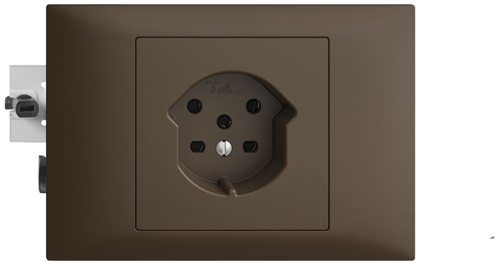 EB-Steckdose EDIZIOdue T15 coffee 45…69mm