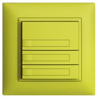 UP-KNX-Taster RGB EDUE FMI, 250mW, o.LED, m.Papier, 3×Taste, 1×Tastenb., lem
