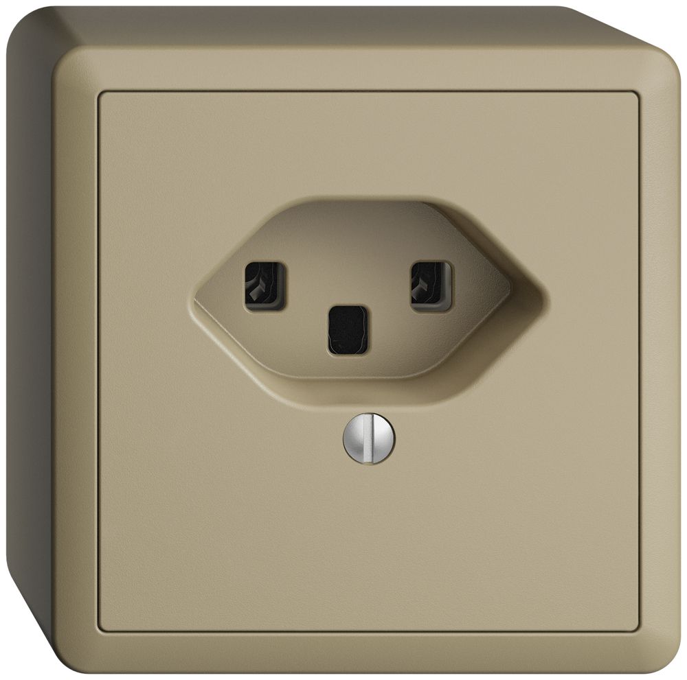Prise AP EDIZIOdue T23 16A sand, bornes à vis