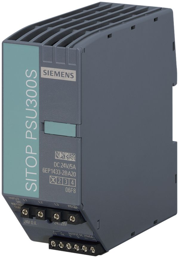 Stromversorgung Siemens SITOP PSU300S, IN:400…500VAC, OUT:24VDC/5A