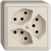 Prise AP EDIZIOdue 3×T13 crema